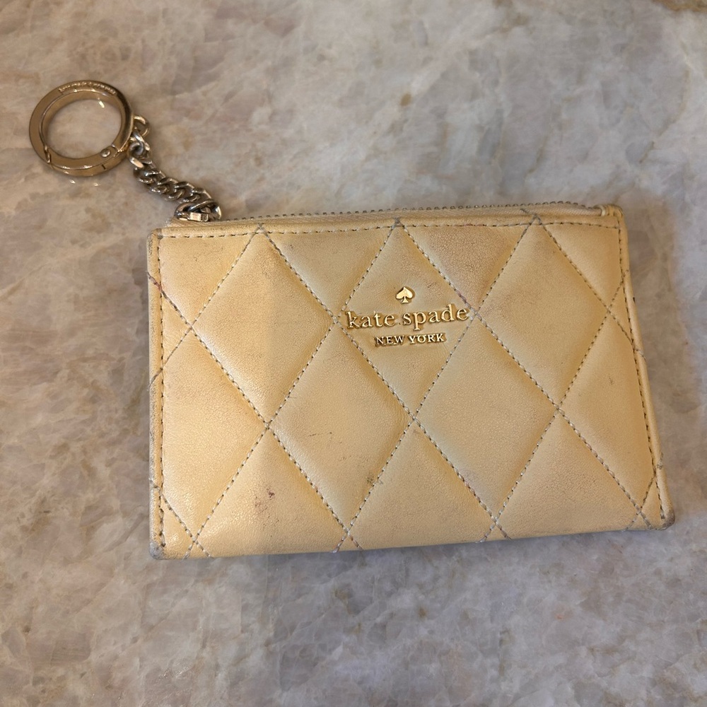 kate spade Quilted Leather Card Case with Keyring
